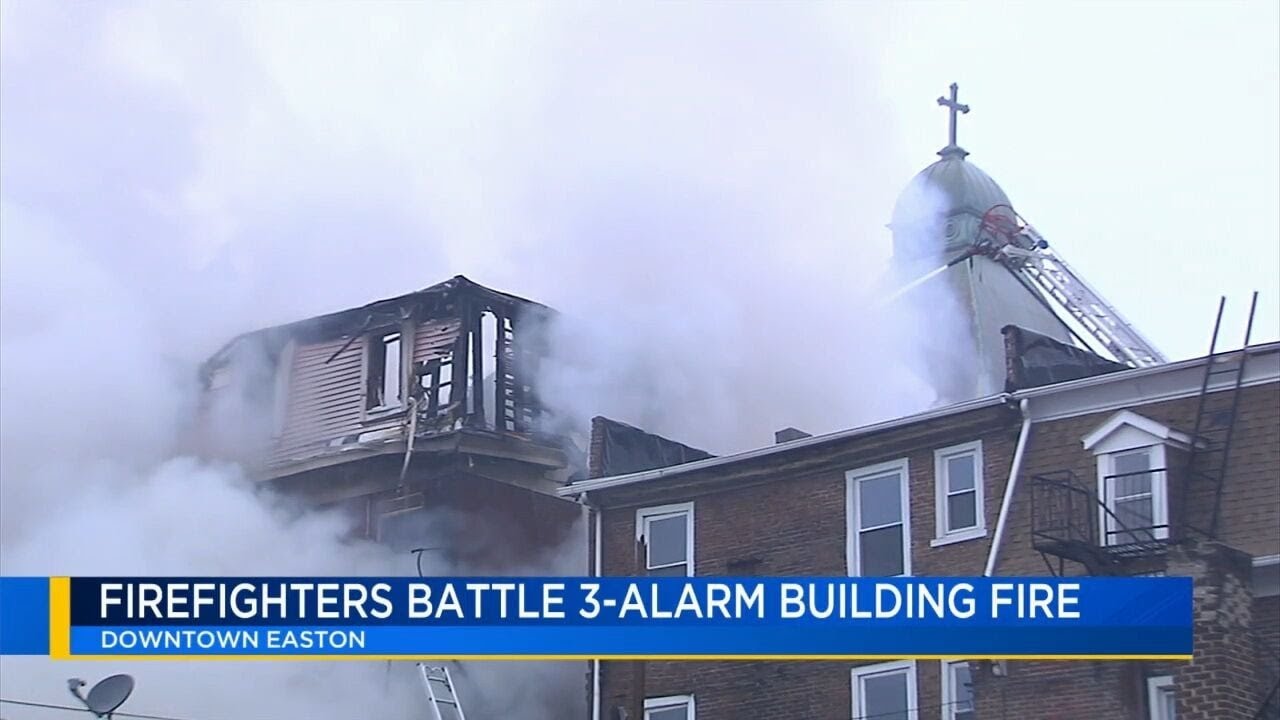 Easton Fire Chief: 'Say a prayer' for firefighter injured in major 3-alarm fire; power back on