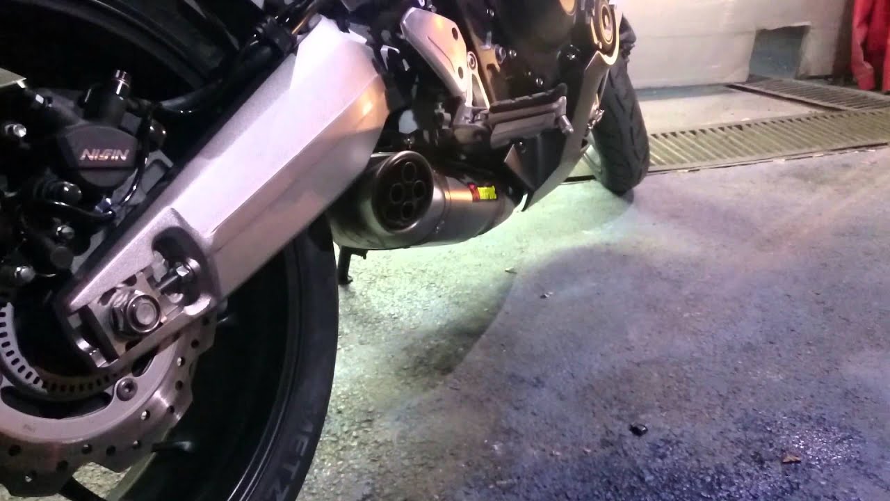 honda cbr650f akrapovic db killer vs non db killer