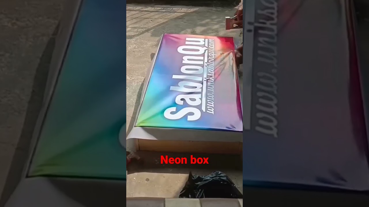 cara bikin neon box print