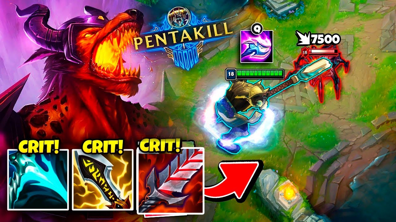 Nasus FULL Crítico explodindo geral no Wild Rift