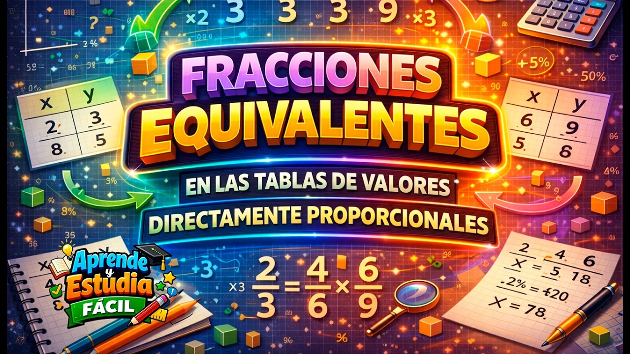 Proporcionalidad directa | Fracciones equivalentes en tablas de valores directamente proporcionales