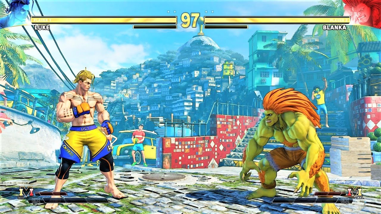 Luke vs Blanka (Hardest AI) - Street Fighter V