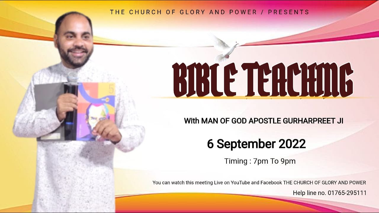 TUESDAY BIBLE TEACHING MEETING with Man Of God APOSTLE GURHARPREET JI (06-09-2022)