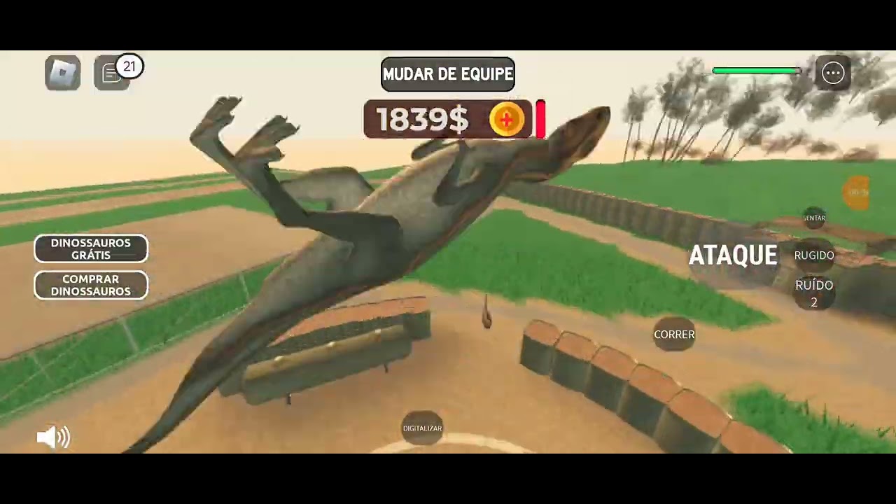 DINOSAOUROS VS HUMANOS NO ROBLOX