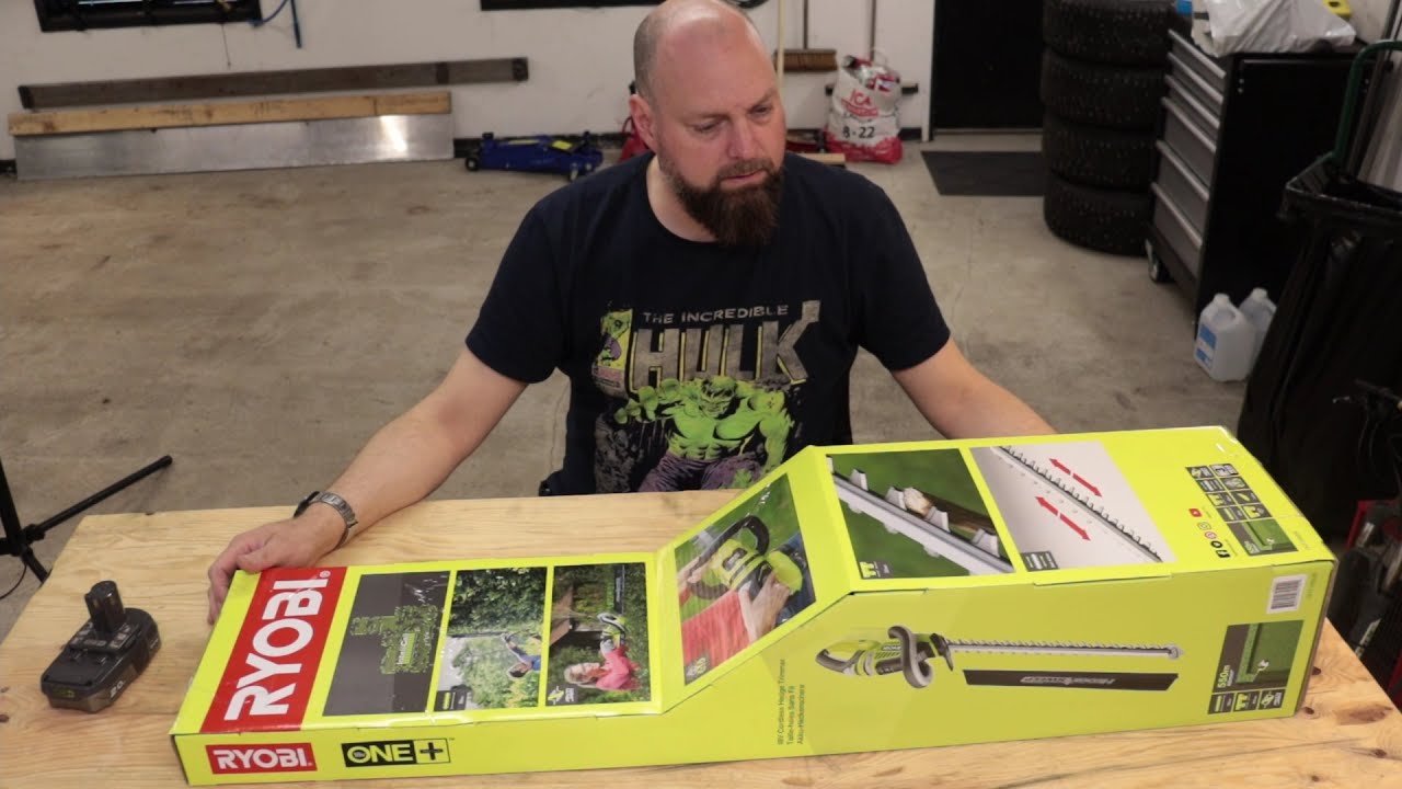 RYOBI CORDLESS HEDGE TRIMMER OHT1855R LET'S TRY IT OUT