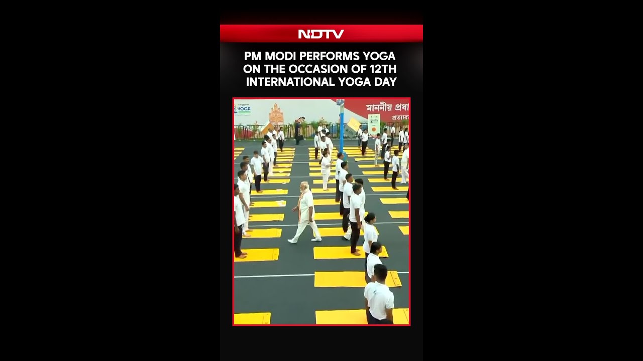 PM Modi Performs Yoga To Mark The 12th International Yoga Day