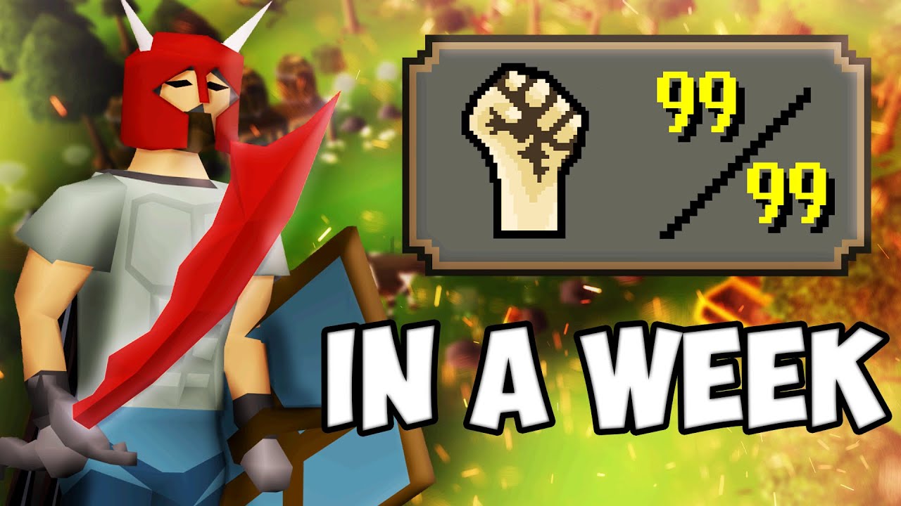 I got 99 strength in a week by AFKing for 6 hours straight...