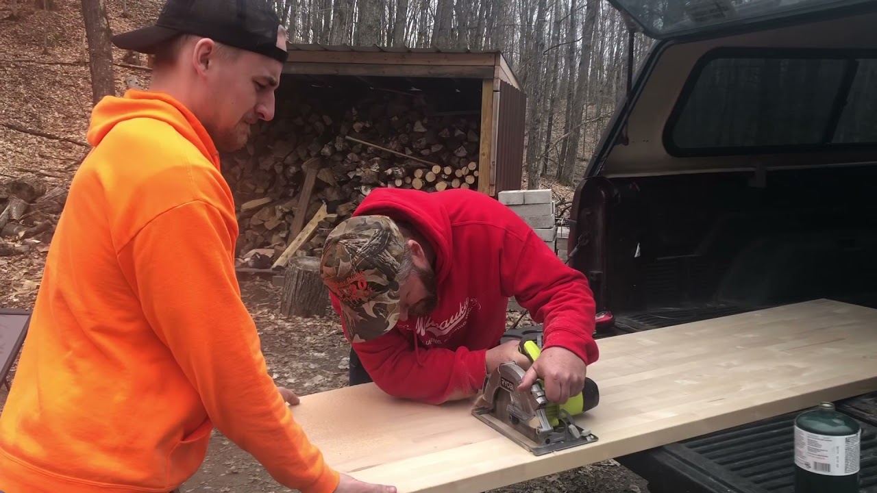 DIY Kitchen at the off grid cabin #cabinetinstall #smallkitchenidea #shedcabinkitchen #tinykitchen