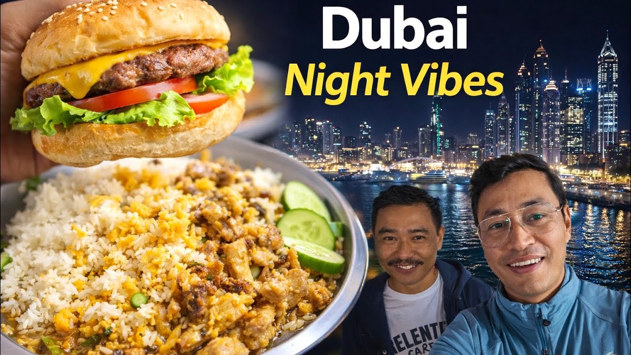 Dubai Food & Marina Night Walk 🌃 | Lifestyle Vlog