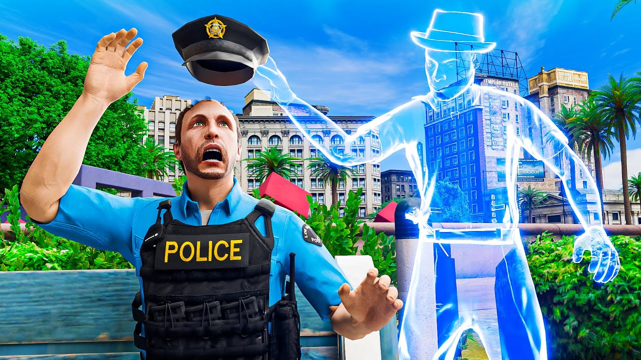 Invisible Man Annoying Cops In GTA 5 RP