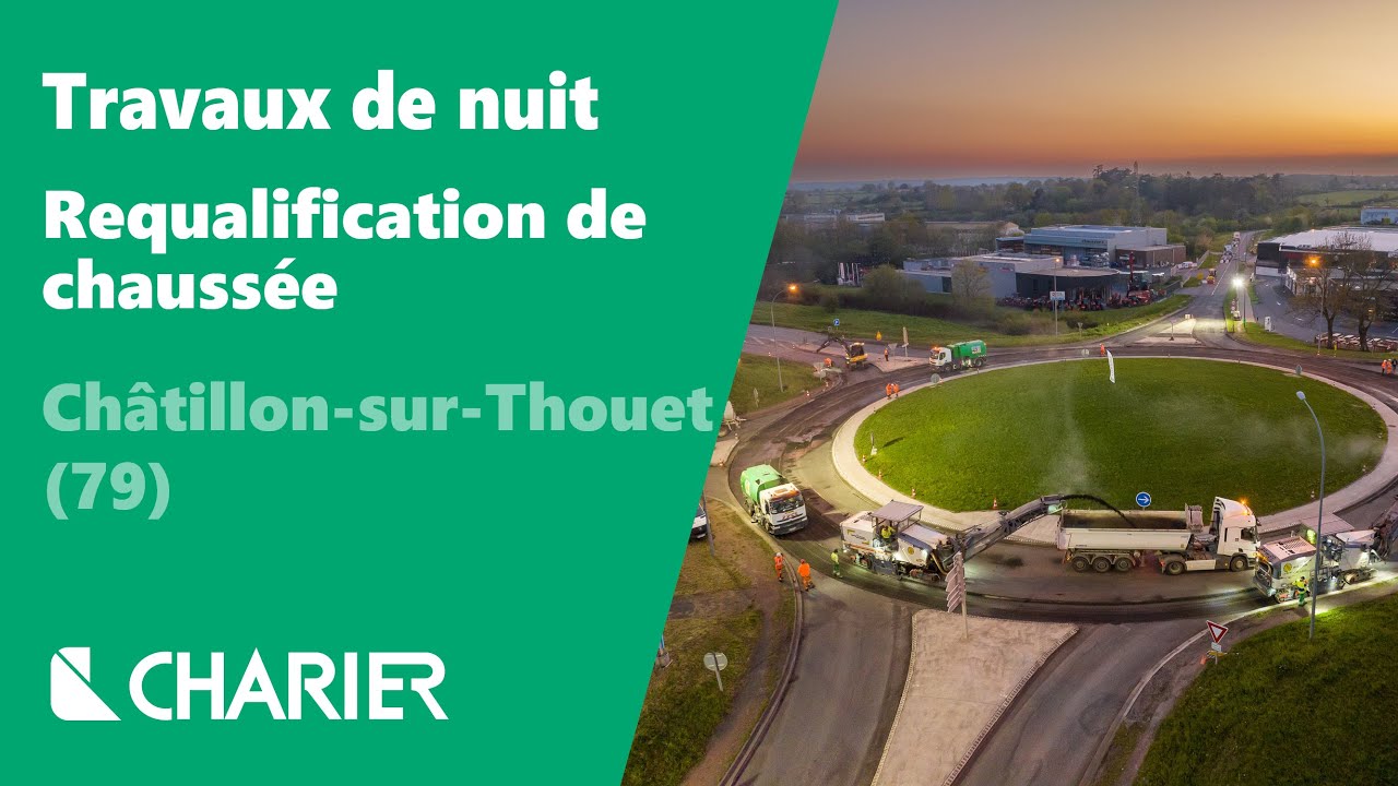 Requalification de chaussée à Châtillon-sur-Thouet | Travaux de nuit