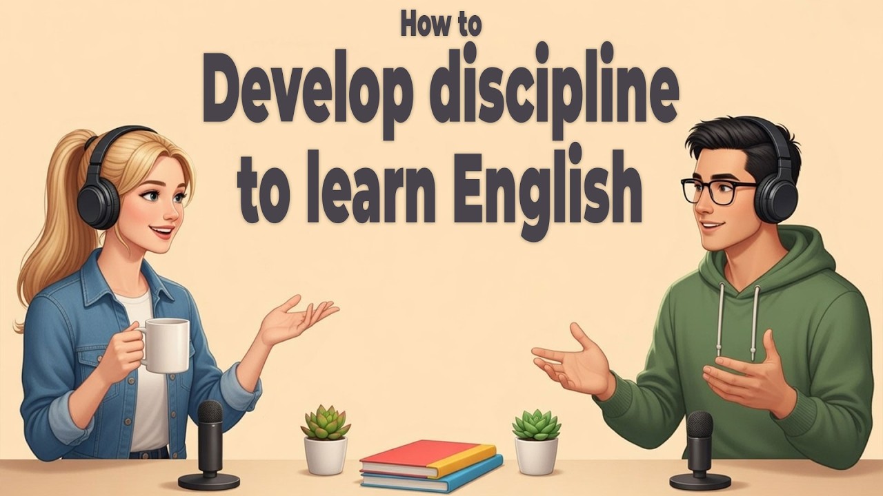 English Podcast For Easy English Conversation | How to develop discipline to learn English