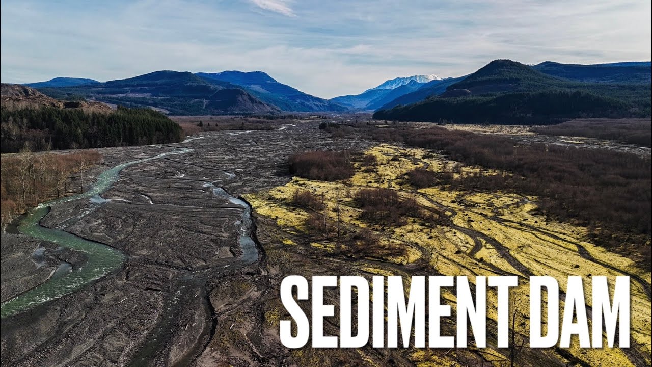 Mount St. Helens sediment dam | drone video