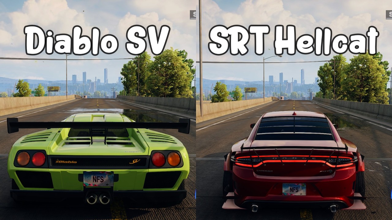 NFS Unbound: Lamborghini Diablo SV vs Dodge Charger SRT Hellcat - WHICH IS FASTEST (Drag Race)