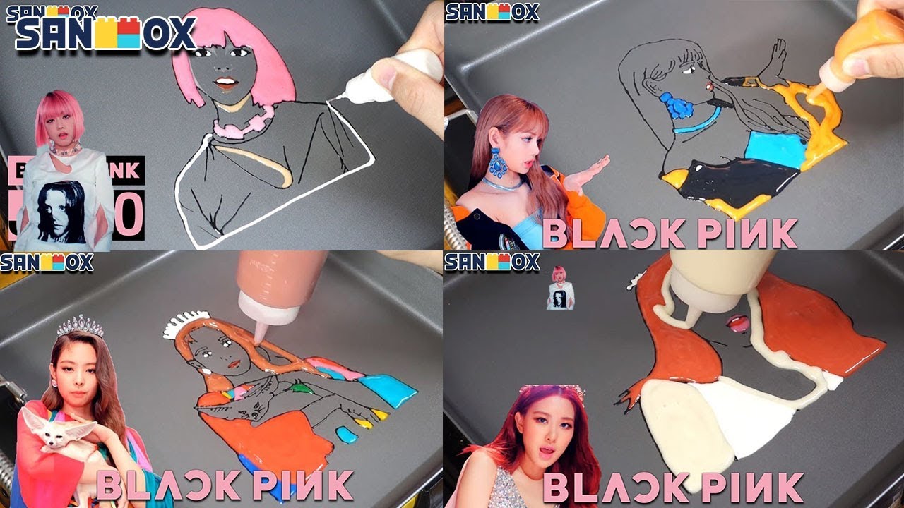 KPOP BLACKPINK(블랙핑크) DDu Du DDu Du LISA, JENNIE, JISOO, ROSÉ Pancake art