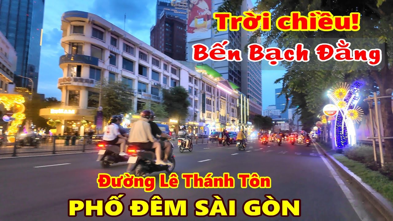Trời chiều! Bến Bạch Đằng L&ecirc; Th&aacute;nh T&ocirc;n Quận 1 S&agrave;i G&ograve;n