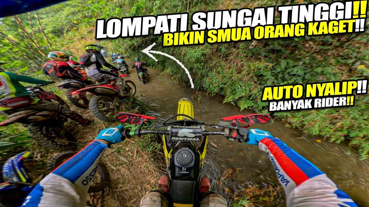 SMUA ORANG KAGET !! AKU MELOMPAT DARI ATAS SUNGAI PAKAI KLX !! (Doko #2)