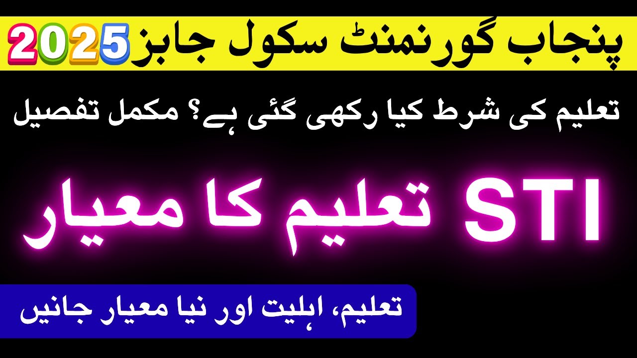 STI Jobs 2025 | Full Education Criteria & Qualification Details Explained
