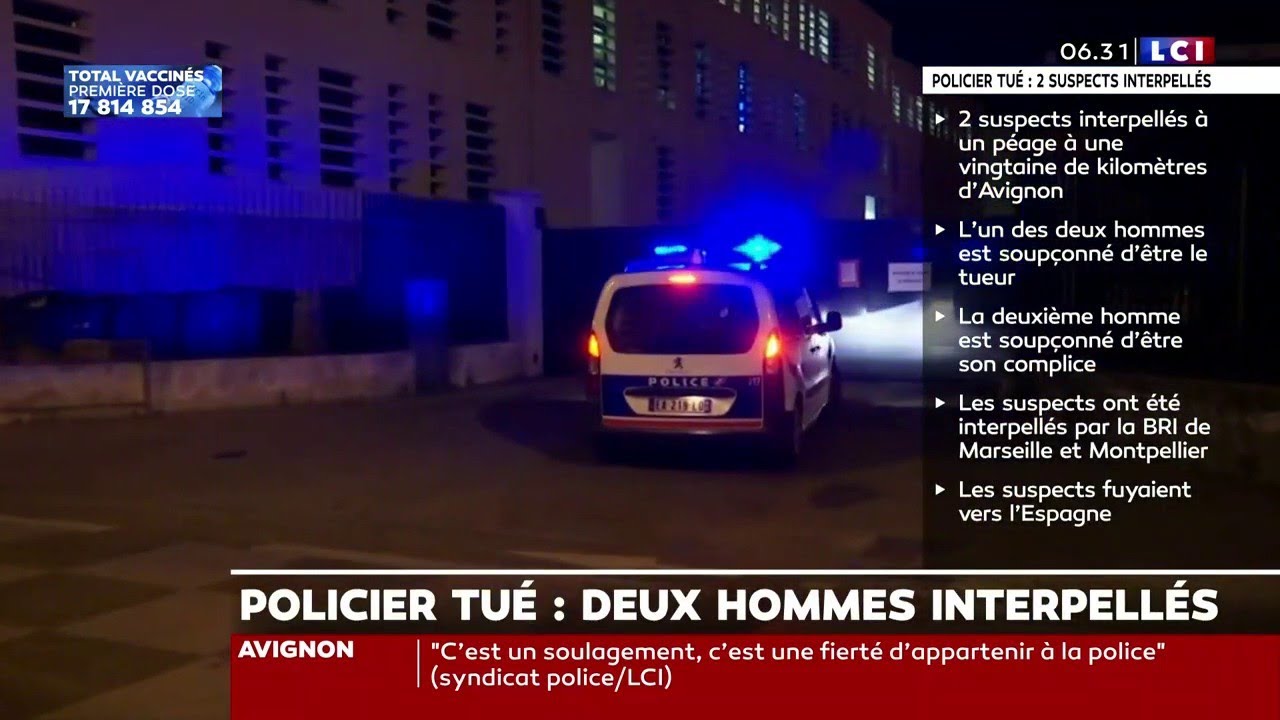 Policier tué à Avignon : deux suspects interpellés