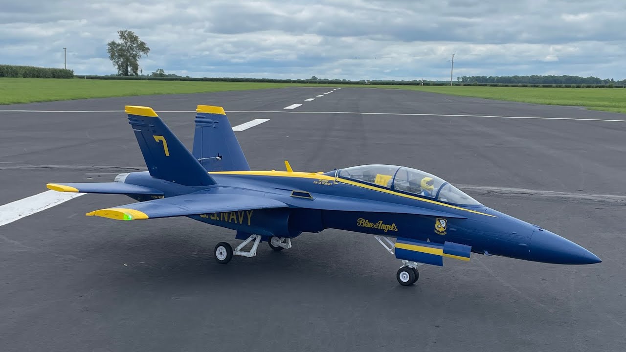 E-Flite F/A-18 Blue Angels 80mm | XFLY EDF | Landing incident
