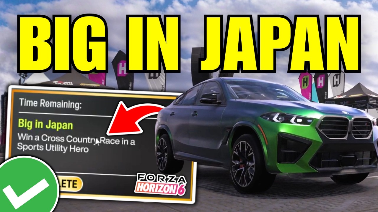 Выполните ежедневное задание &laquo;Big in Japan&raquo; в FH6 &mdash; Победите в гонке по пересеченной местности на...