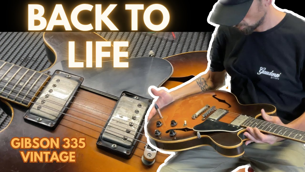 Комплексная реставрация винтажной гитары Gibson 335 – замена ладов и полное соблюдение стиля relic