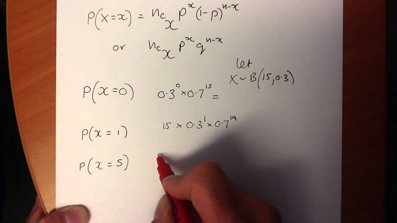 calculating binomial probabilities