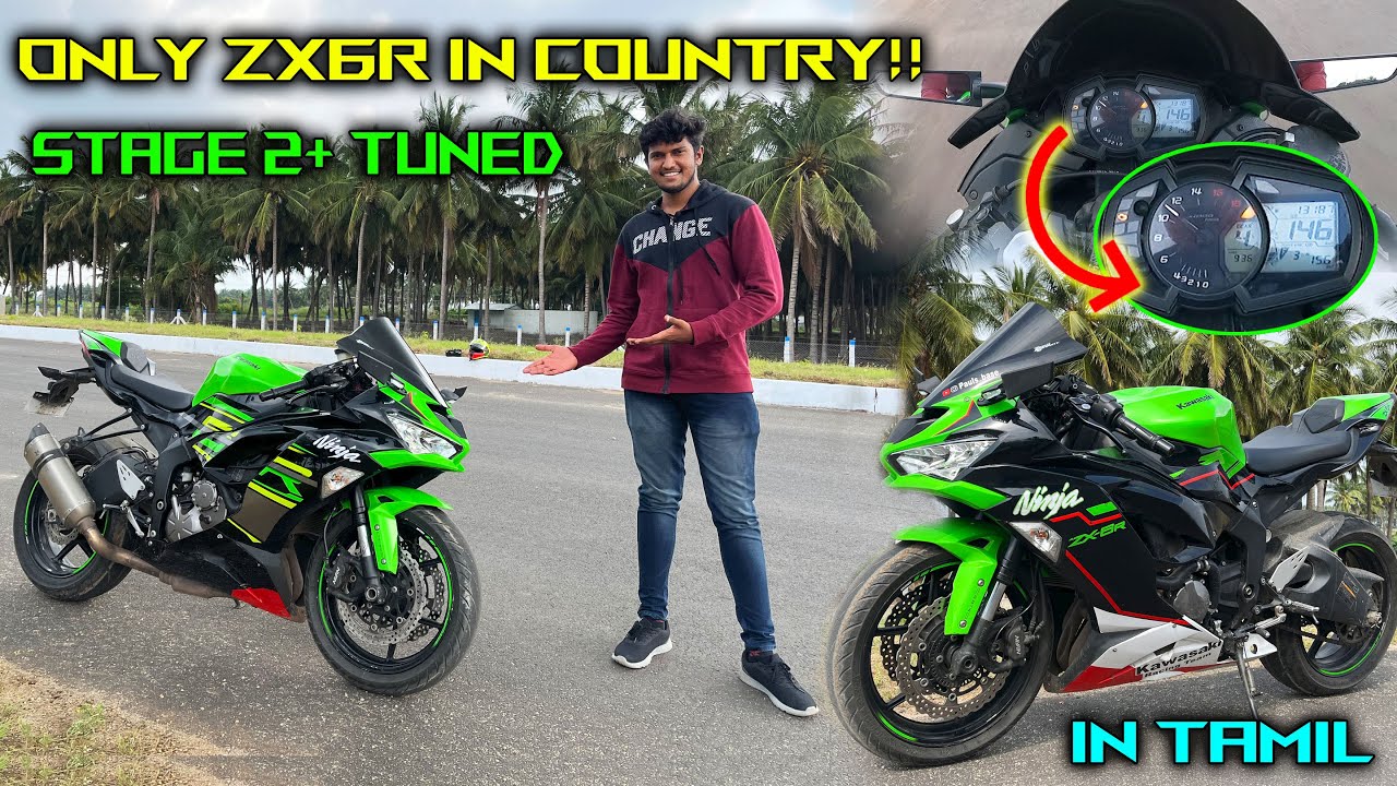 Only ZX6R💚 in Country 🇮🇳 | Stage 2+ ECU Remap🔥 | 200+ Stock bikes only 😱 | Tamil