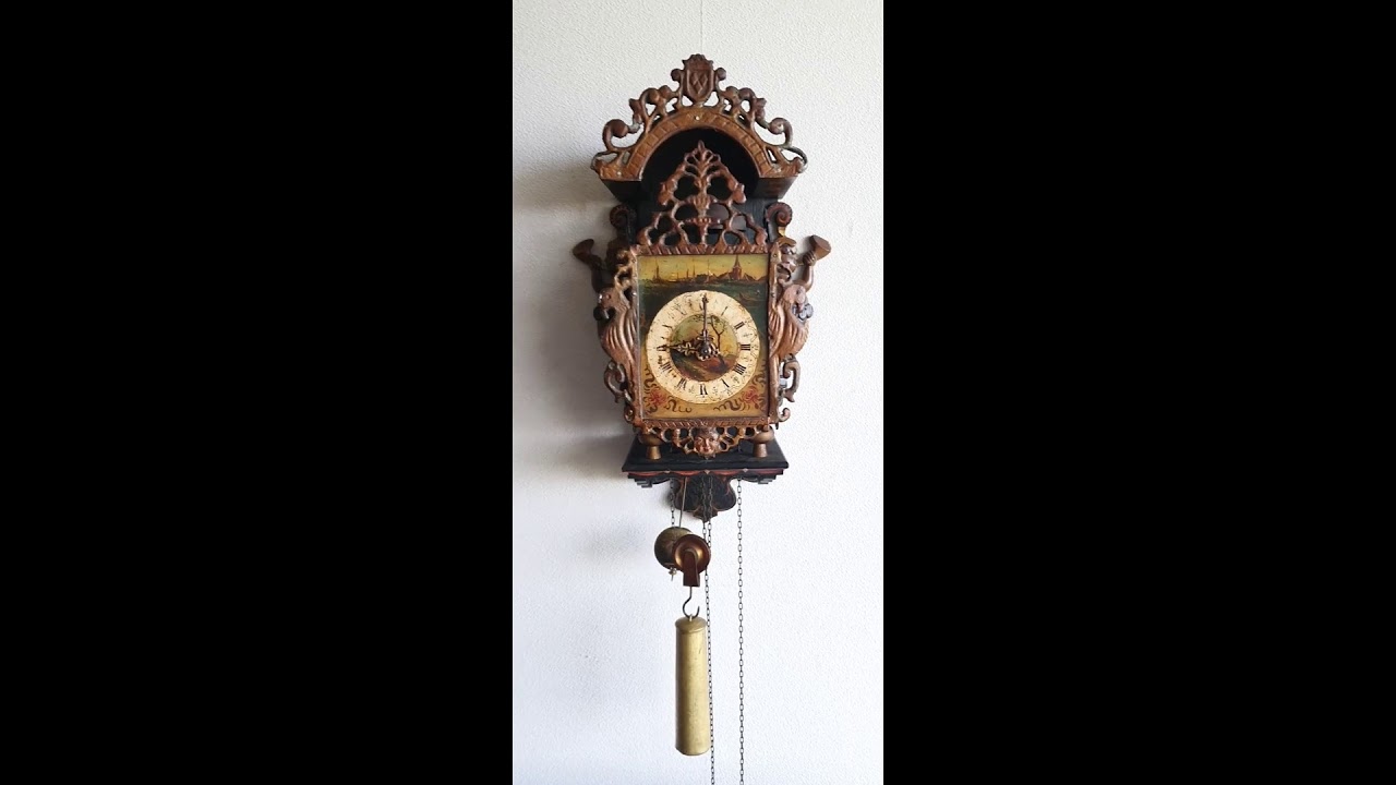 Dutch Warmink Stoelklok Chair Clock 1 Day Weight Driven