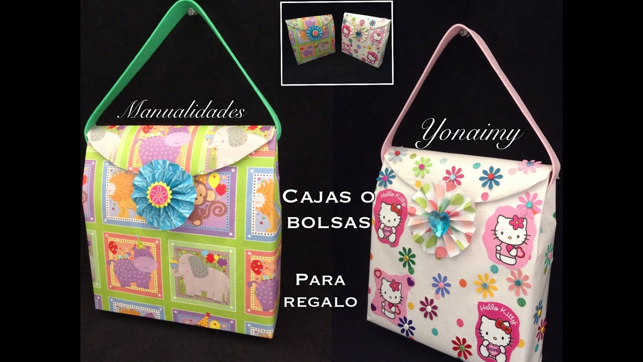 😃 CAJA O BOLSA PARA REGALO 🎁  HECHA CON MATERIAL RECICLADO