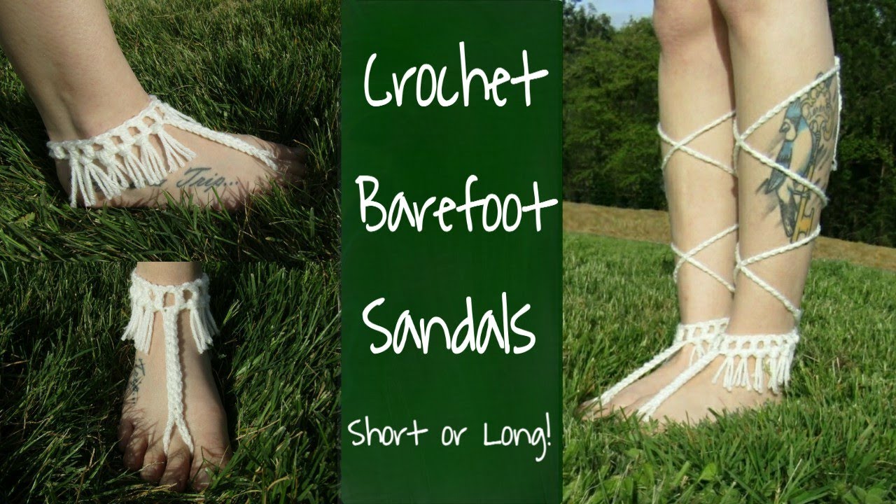 Crochet Barefoot Sandals Tutorial | Crochet Barefoot Sandals Boho Style Tutorial