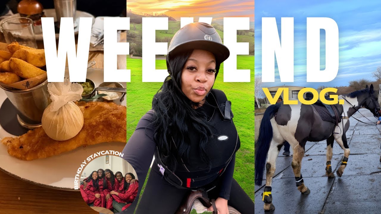 WEEKEND VLOG: my friend GOT ENGAGED, cotswold staycation, horse riding , proposal set up..