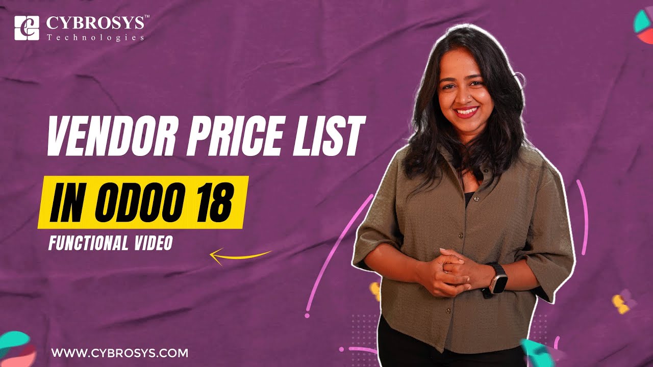 Как создать прайс-лист поставщика в Odoo 18: покупка | Новые функции Odoo 18 | Выпуск Odoo 18
