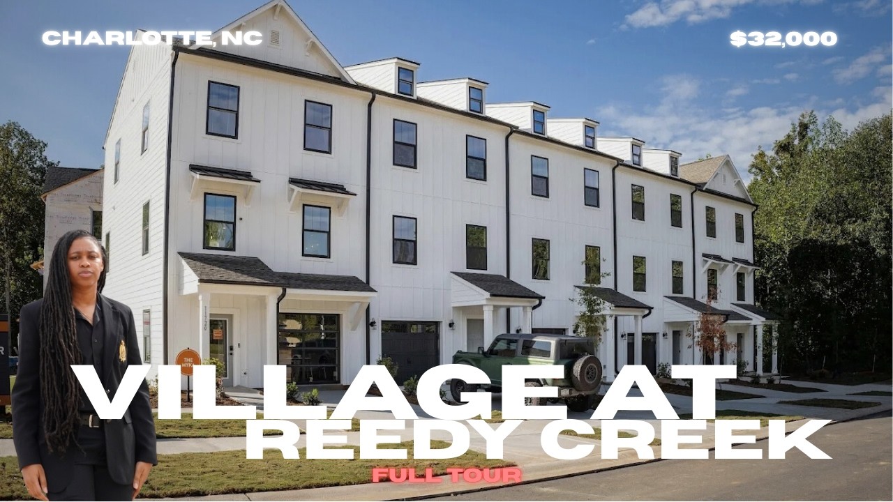$32,000 in Buyer Incentives?! 3-Story Townhomes in Charlotte (Village at Reedy Creek Tour)