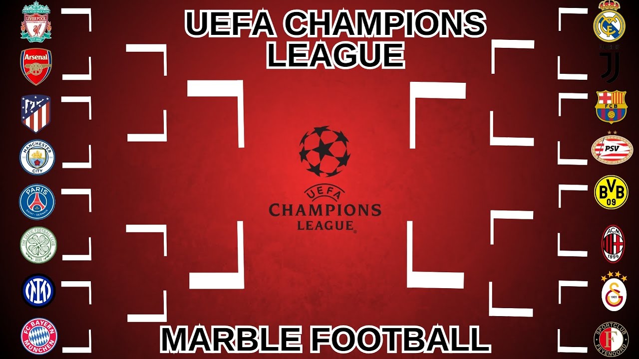 UEFA Champions League Round of 16 season 1 day 8 ⚽️🏆 Marble Football Tournament.