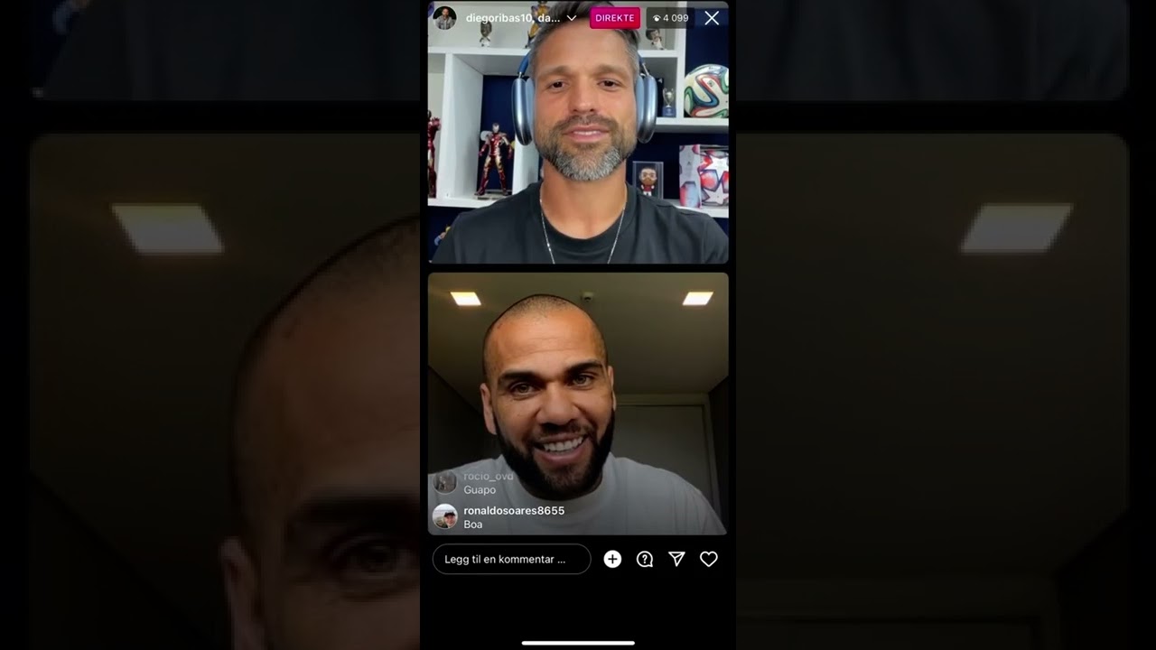 Dani Alves and diegoribas live Instagram part 1