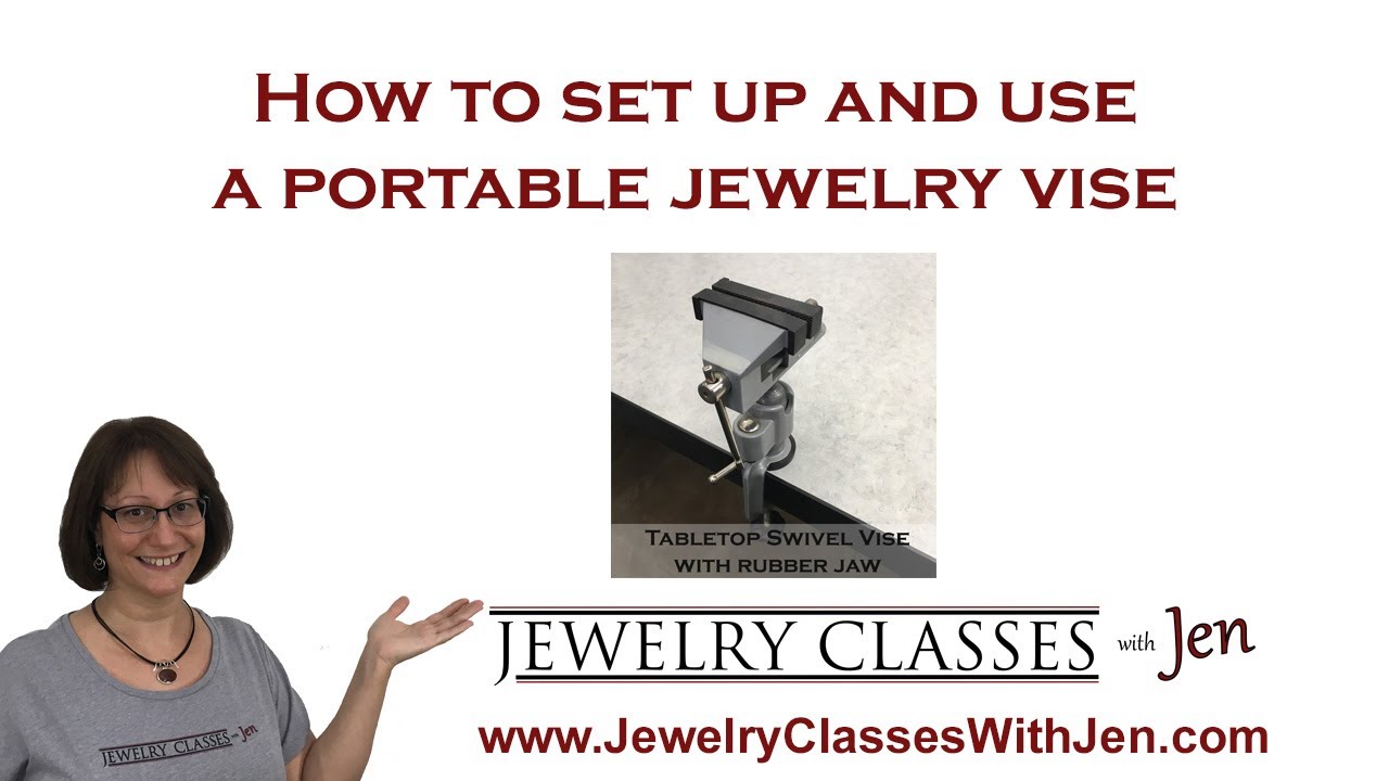 How to set up and use a portable jewelry vise at home for making jewelry.
