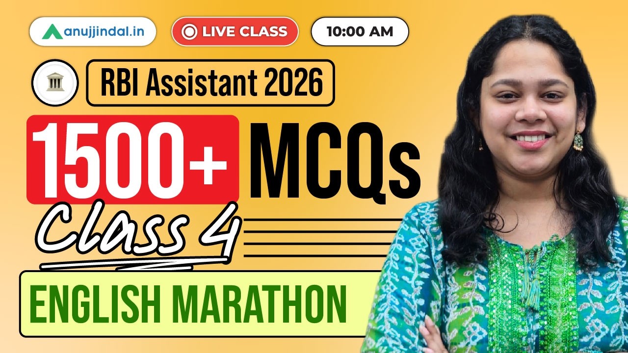 RBI Assistant 2026: English Free Class | Reading Comprehension | Anuj Jindal
