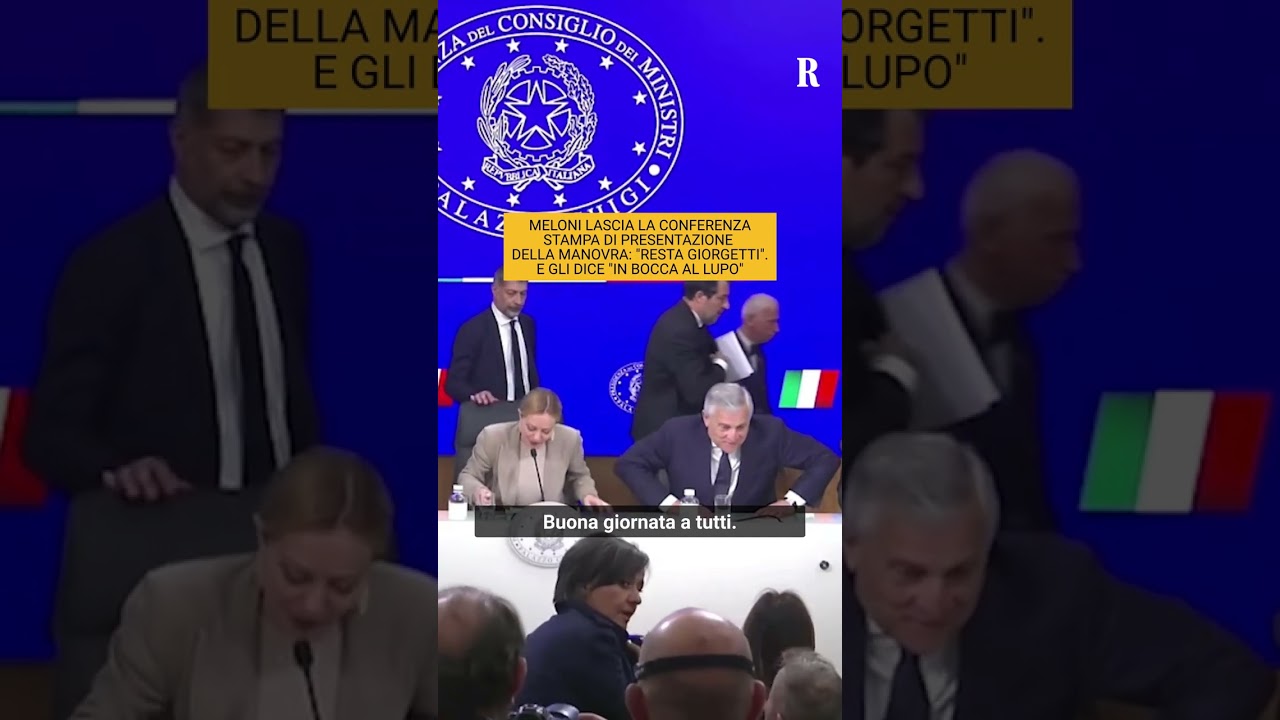 Meloni lascia la conferenza stampa di presentazione della manovra