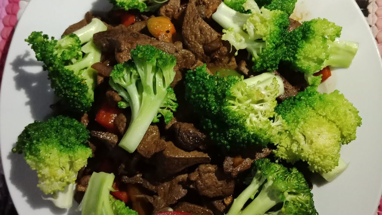 stir-fry pork liver with broccoli
