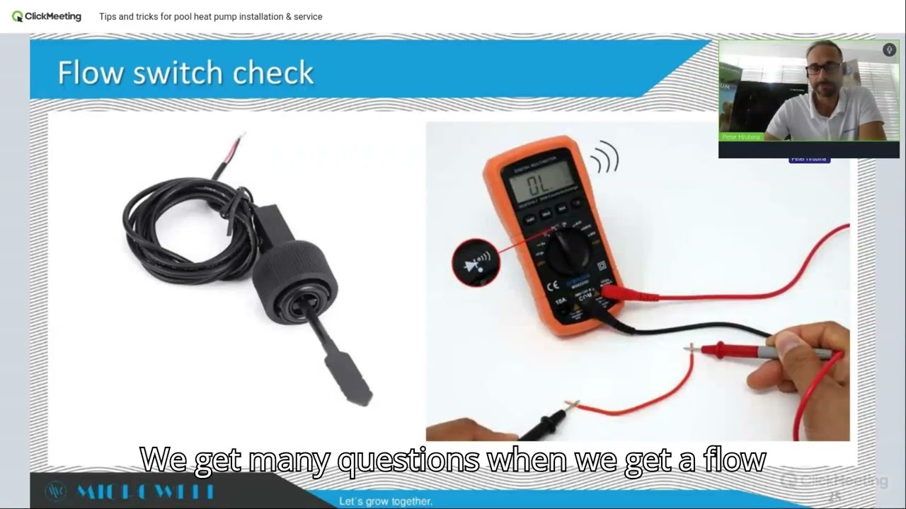 How to replace flow switch on  swimming pool heat pump