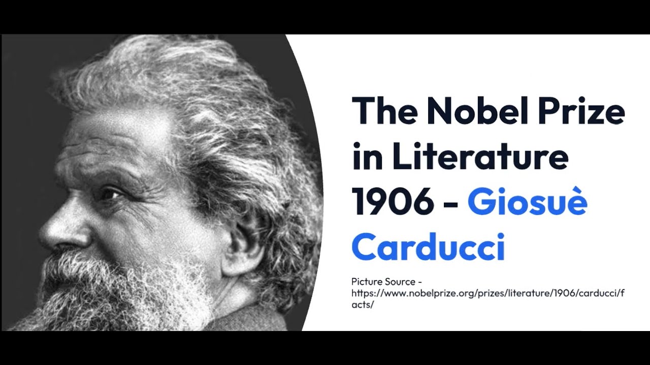 The Nobel Prize in Literature 1906 - Giosu&egrave; Carducci #nobelprize #nobellaureate #literature