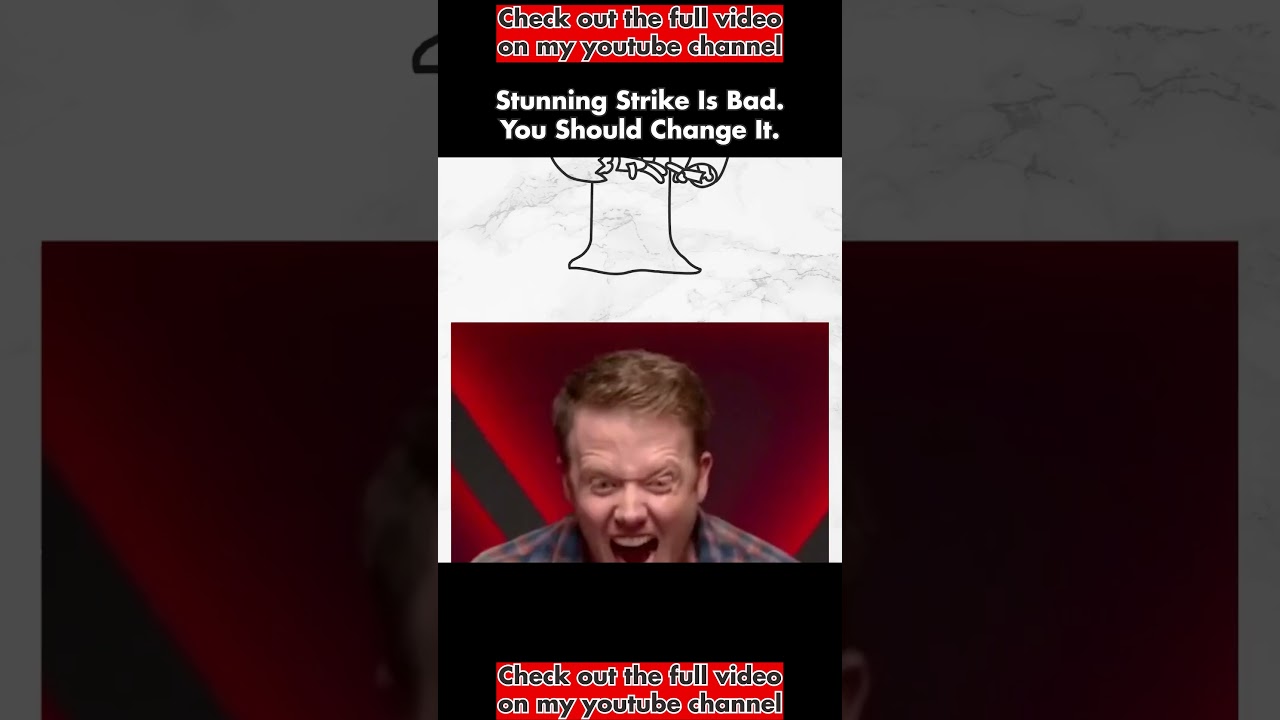 Stunning Strike Is Bad. You should Change It. #dnd #dndtiktok #dnd5e #dungeonsanddragons