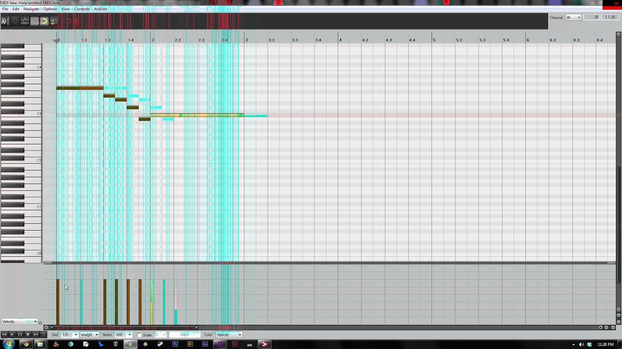 Using the MIDI Editor in Reaper