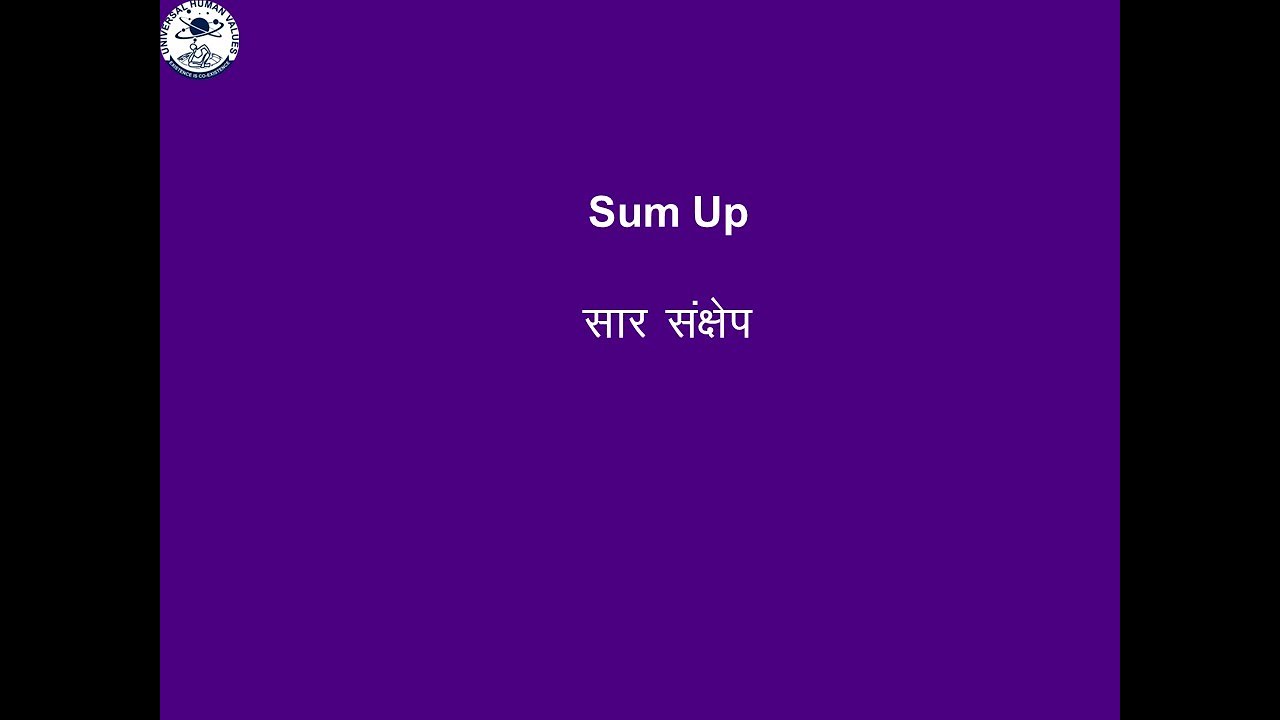 L 12 Sum Up and Program of Action