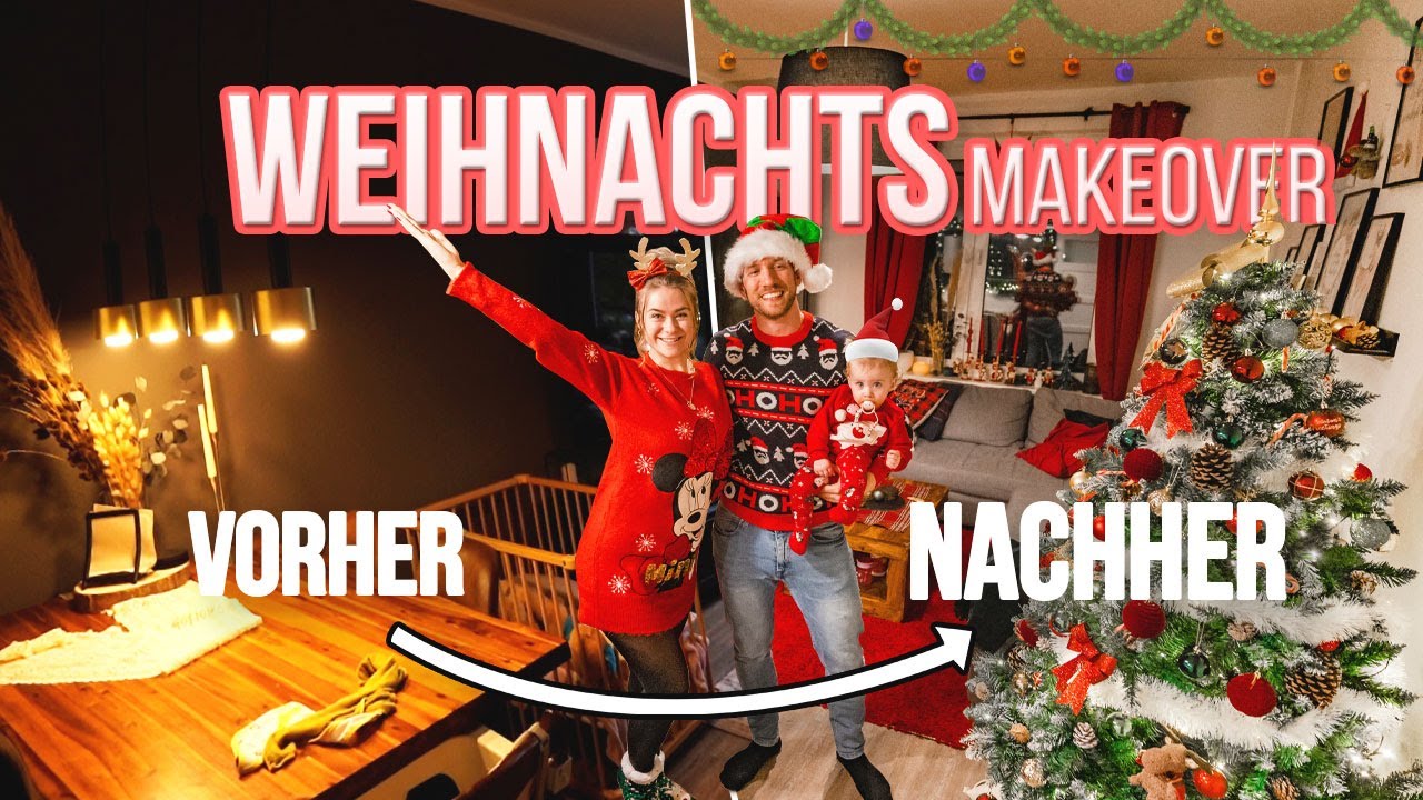 Vorher / Nachher: Wir dekorieren unser Wohnzimmer um | Weihnachts Room Tour 2020