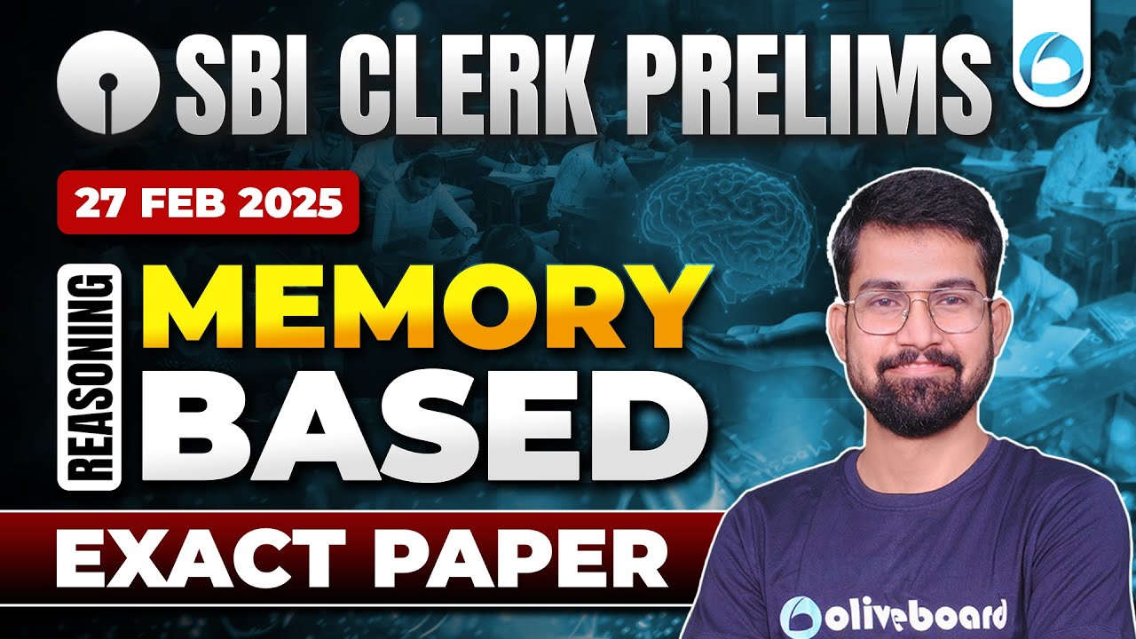 SBI Clerk Prelims 27 FEB 2025 | Reasoning Memory-Based Paper | Exact Questions | By Sanjay Sir