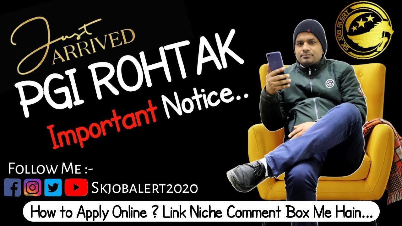 Pgi Rohtak Important Notice Just Arrived || Pgims Rohtak Counselling Notice Released || Skjobalert