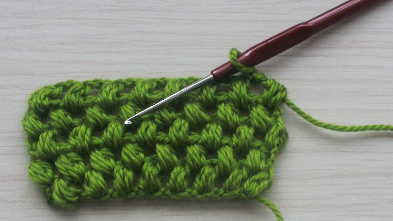 Вязание крючком. Урок 7 - Пышные столбики | Puff stitch