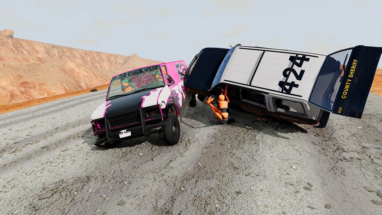 Impossible Road Rage Moments on a Desert Road! ⚡ Brutal Car Smashes | BeamNG Drive